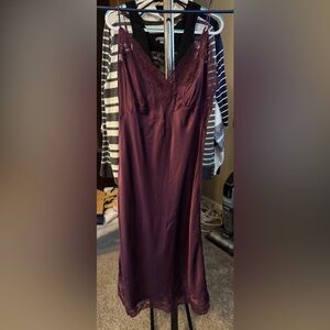 Elegant Purple Satin Dress